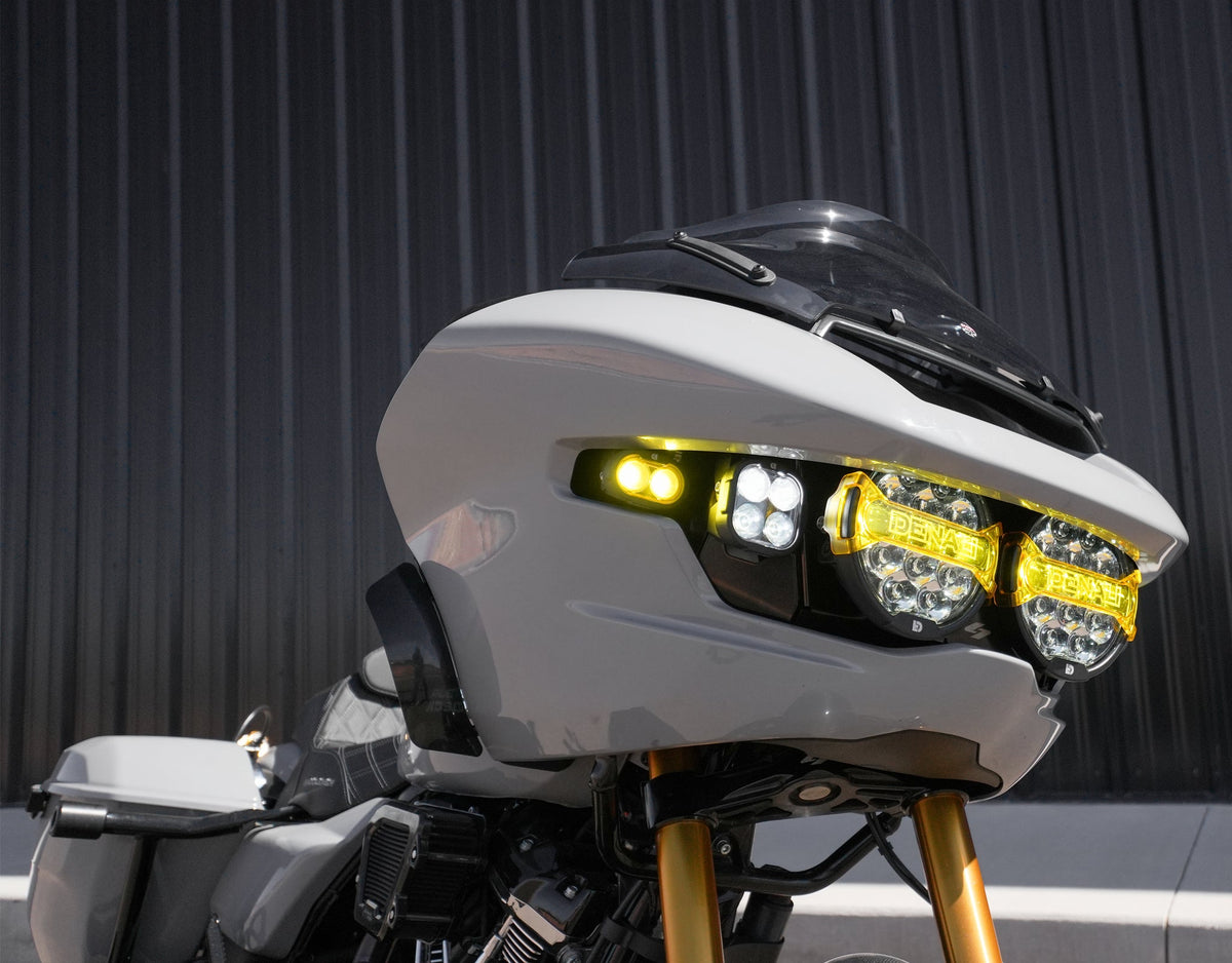 Full Deck Headlight Kit with Denali Lighting for '24+ Harley-Davidson Road Glide by Kraus Motor Co