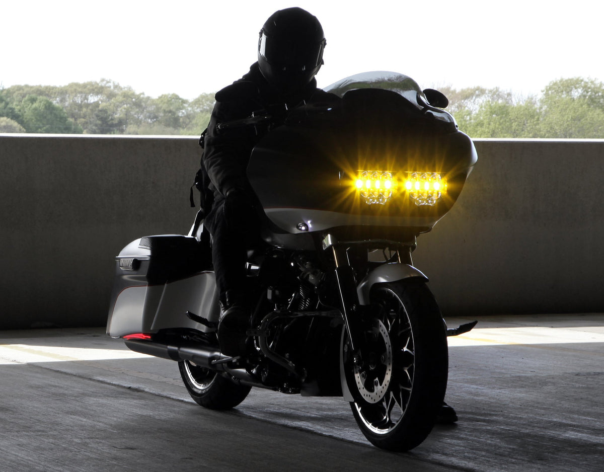 D14 Destroyer LED Motorcycle Headlight - Universal Fit 6.75" Round
