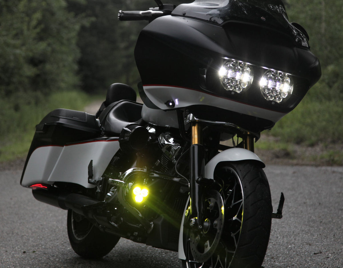 D14 Destroyer LED Motorcycle Headlight - Universal Fit 6.75" Round
