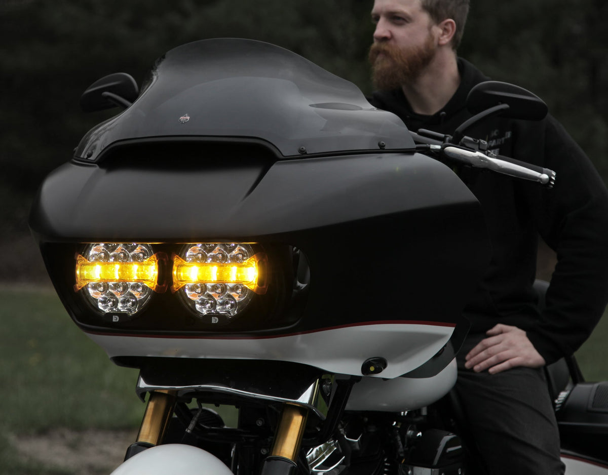 D14 Destroyer LED Motorcycle Headlight Upgrade Kit for Harley-Davidson Road Glide, '15-'23