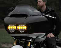D14 Destroyer LED Motorcycle Headlight Upgrade Kit for Harley-Davidson Road Glide, '15-'23