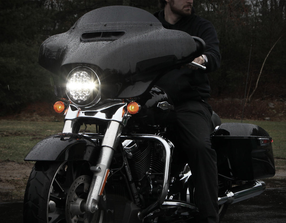 D14 Destroyer LED Motorcycle Headlight Upgrade Kit - Harley-Davidson Street Glide, '14-'23