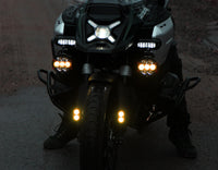 DL2 Fender-Mounted Motorcycle Driving Light Kit (Clear, Amber, or Yellow)