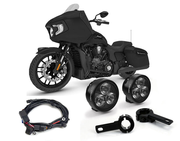 D3 Essential Lighting Bundle w/ Engine Guard Mounts - Indian Chieftain / Pursuit / Challenger