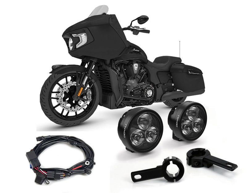 D3 Essential Lighting Bundle w/ Engine Guard Mounts for Indian Chieftain, Challenger & Pursuit Series '15-'26
