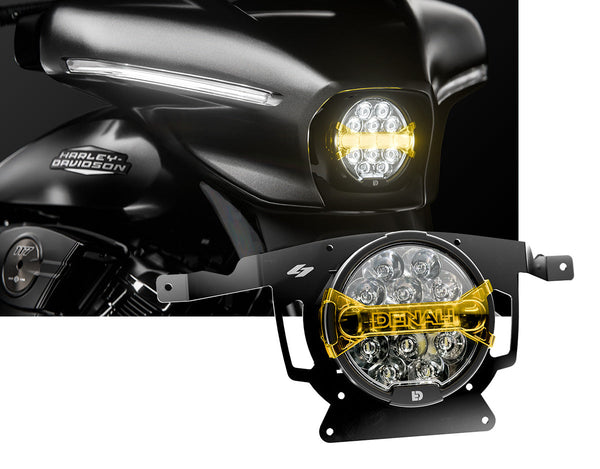 Ace-One Headlight Kit with Denali Lighting for '24-'26 Harley-Davidson Street Glide by Kraus Motor Co