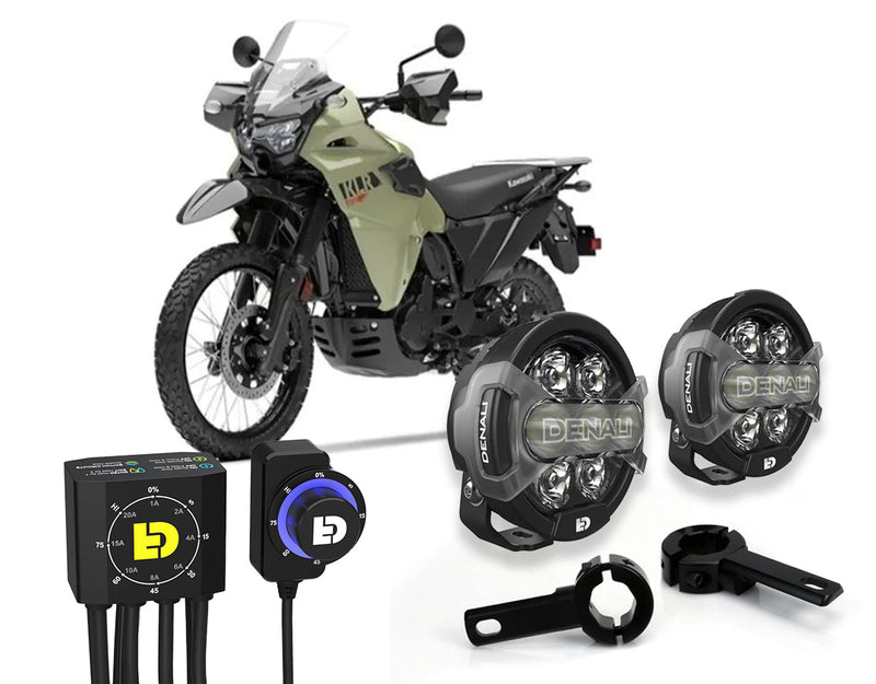 D7 Pro Premium Lighting Bundle w/ Crashbar Mounts for Kawasaki KLR650 & KLR650S '22-'26