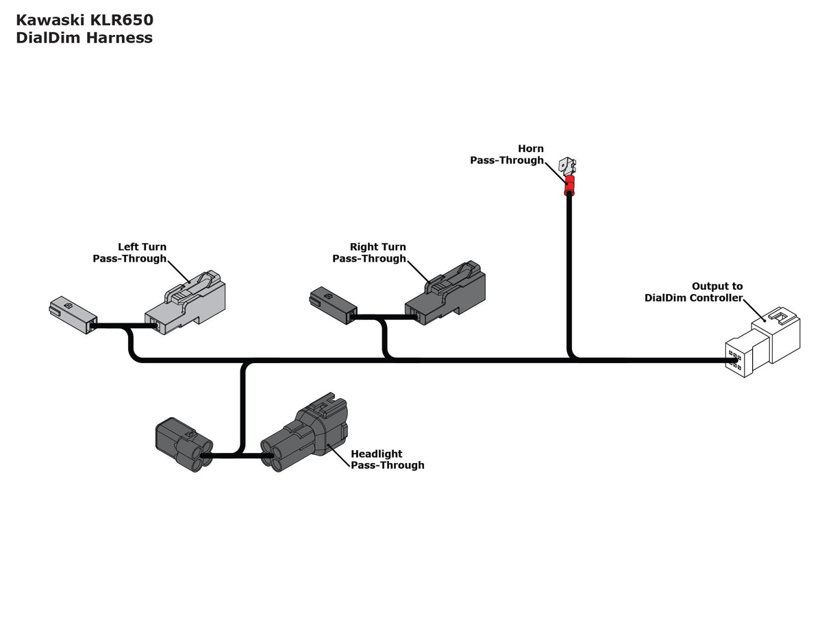 DialDim™ Lighting Controller for Kawasaki KLR 650 Gen3