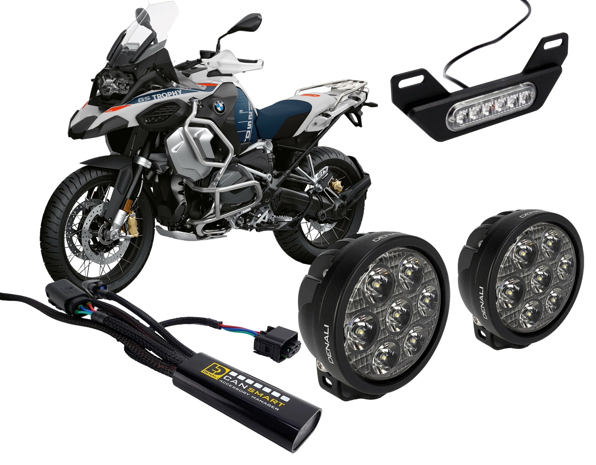 DENALI D7, B6 & Cansmart™ Lighting bundle for BMW R1250GS, GSA, RT, RS