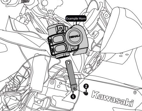 Horn Mount - Kawasaki Concours GTR1400 '08-'21