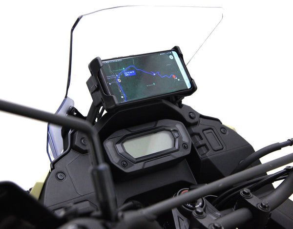 Rally Phone Mount Kit with Wireless Charging Plug-&-Play Harness - 12mm-14mm Universal Bar Mount